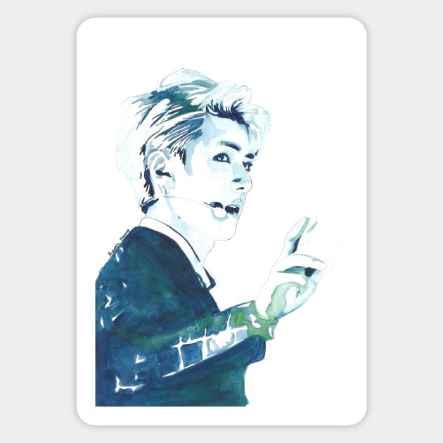 EXO Sehun Watercolour Design by NiamhYoungArt Sticker by NiamhYoungArt